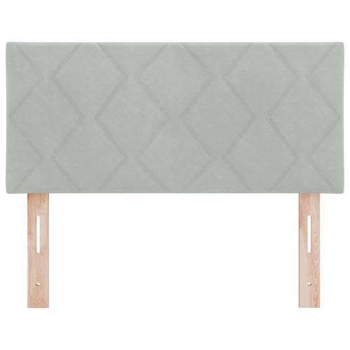 LED uzglavlje s dijamantnim blokovima svjetlosivo 90 cm baršun Cijena