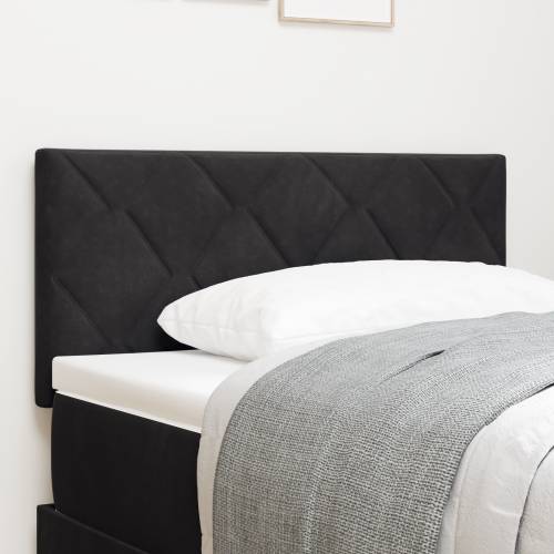 LED uzglavlje dizajn dijamantnih blokova crno 90 cm baršun Cijena