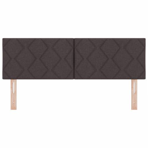 LED uzglavlje dijamantnih blokova tamno smeđe 144 cm tkanina Cijena