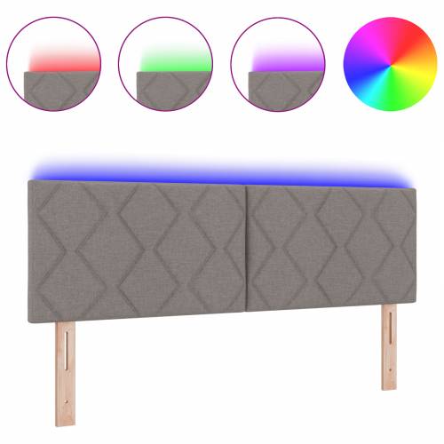LED uzglavlje dizajn dijamantnih blokova taupe 144 cm tkanina Cijena
