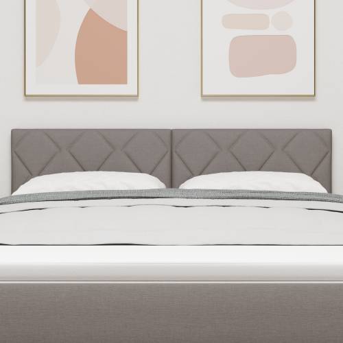 LED uzglavlje dizajn dijamantnih blokova taupe 144 cm tkanina Cijena