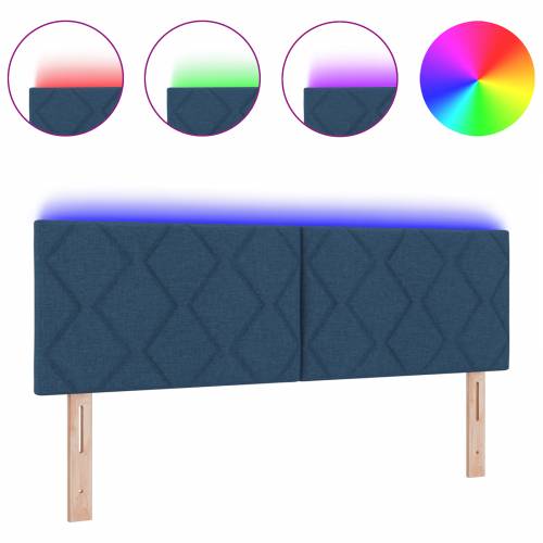 LED uzglavlje dijamantnog bloka dizajn plava 144 cm tkanina Cijena