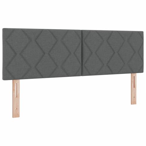 LED uzglavlje dizajn dijamantnih blokova tamno sivo 160 cm tkanina Cijena