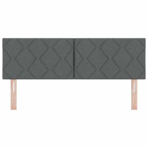 LED uzglavlje dizajn dijamantnih blokova tamno sivo 160 cm tkanina Cijena