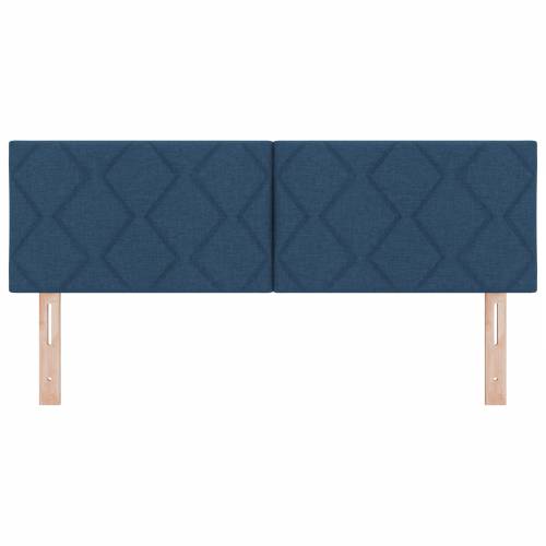 LED Uzglavlje Geometrijski Dizajn Dijamantnih Blokova Plava 160 cm Tkanina Cijena