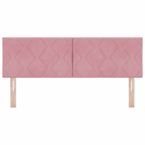 LED Uzheadboard s Dijamantskim Blokovima Ružičasti 160 cm Velvet Cijena
