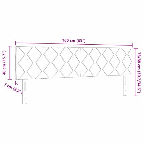 LED Uzheadboard s Dijamantskim Blokovima Ružičasti 160 cm Velvet Cijena