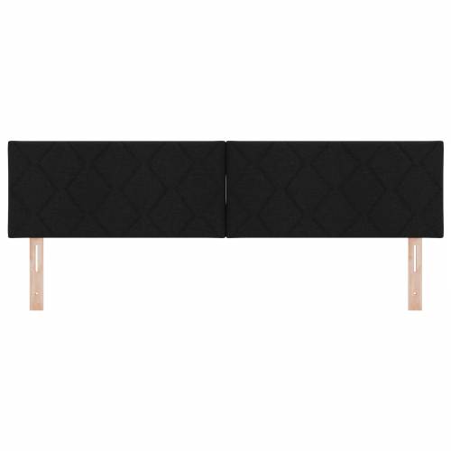 LED uzglavlje dizajn s dijamantnim blokovima crno 180 cm tkanina Cijena