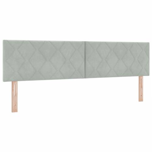 LED uzglavlje dizajn dijamantnih blokova svjetlosiva 180 cm pliš Cijena