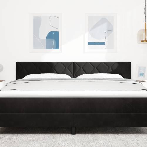 LED uzglavlje dizajn dijamantskih blokova crno 180 cm velur Cijena