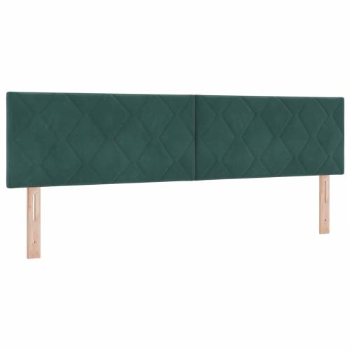 LED uzglavlje dizajn dijamantnih blokova tamnozeleno 180 cm baršun Cijena