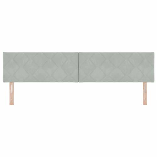 LED naslon za glavu dizajn dijamantnih blokova svjetlosivi 200 cm velvet Cijena