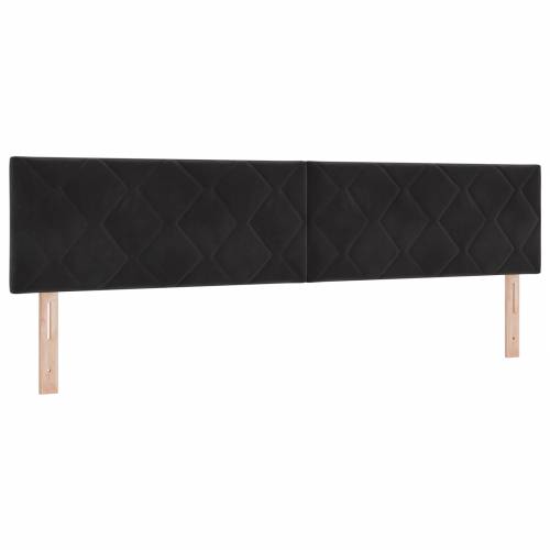 LED uzglavlje dizajn dijamantskih blokova crno 200 cm baršun Cijena