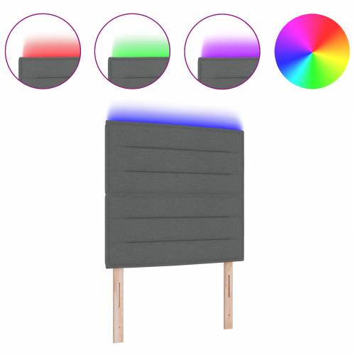 LED Uzglavlje Linije Dizajn Tamno Sivo 90 cm Tkanina Cijena