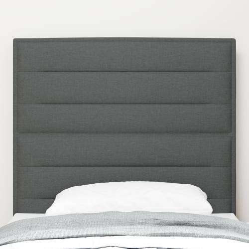 LED uzglavlje s dizajnerskim linijama tamno sivo 100 cm tkanina Cijena
