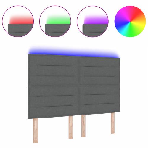 LED uzglavlje s dizajnom linija Tamnosivo 72 cm Tkanina Cijena