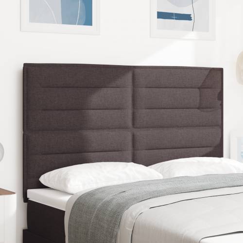 LED uzglavlje Linije dizajn tamno smeđe 72 cm tkanina Cijena