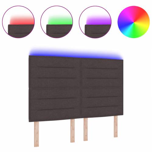 LED uzglavlje Linije dizajn tamno smeđe 72 cm tkanina Cijena