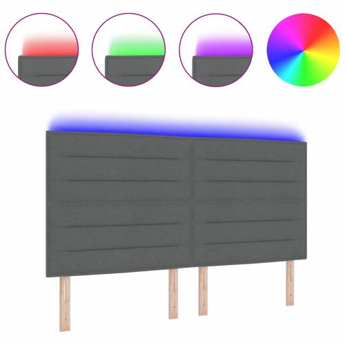 LED Uzglavlje Linije Dizajn Tamno Sivo 90 cm Tkanina Cijena