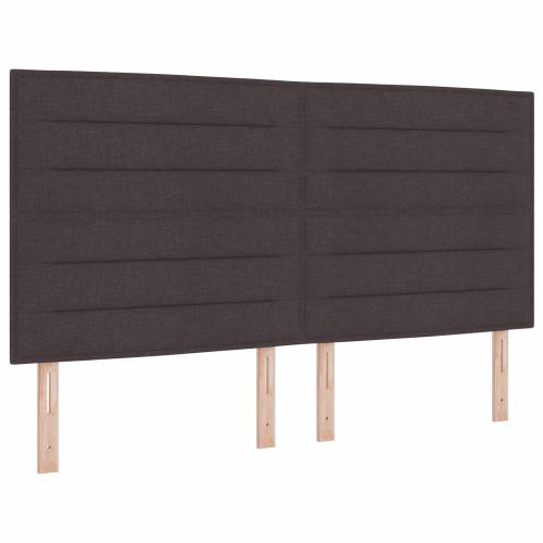LED uzglavlje s dizajnom linija tamno smeđe boje 90 cm tkanina Cijena