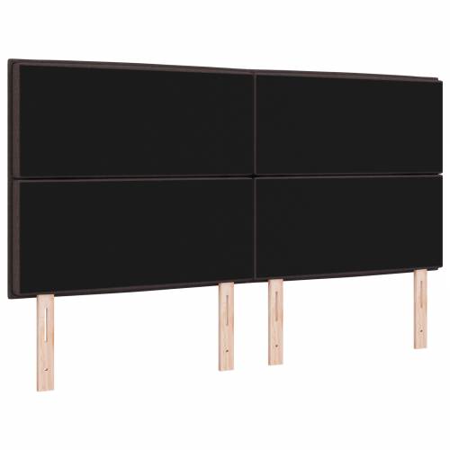 LED uzglavlje s dizajnom linija tamno smeđe boje 90 cm tkanina Cijena