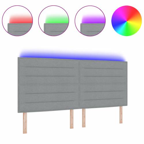 LED Uzglavlje sa svjetlosivim dizajnom 200 cm platno Cijena