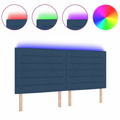 LED uzglavlje Stilizirani dizajn plava 100 cm Tkanina Cijena