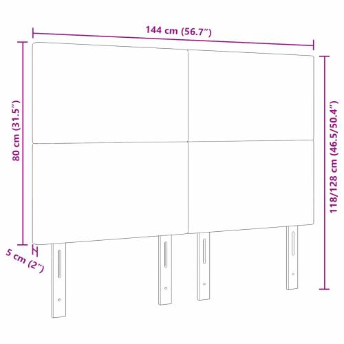 LED uzglavlje svijetlosiva 72 cm od korduroja Cijena