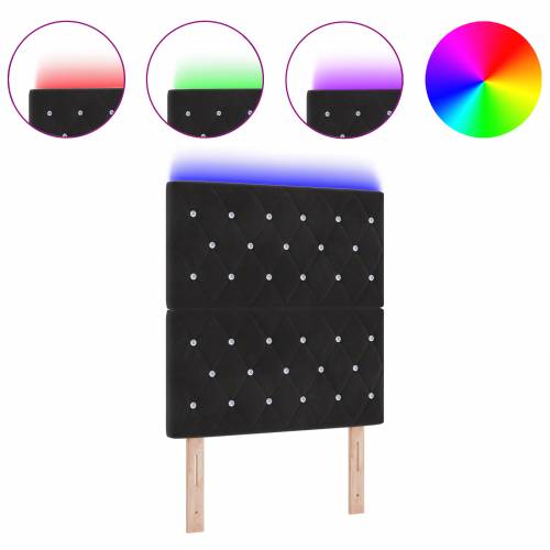 LED uzglavlje crno 80 cm svila Cijena
