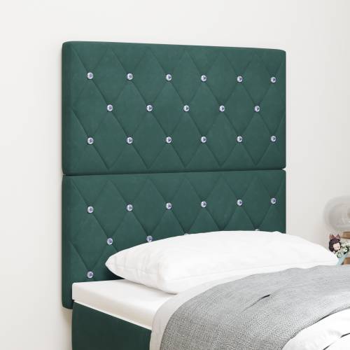 LED uzglavlje Tamnozeleno 80 cm Baršun Cijena