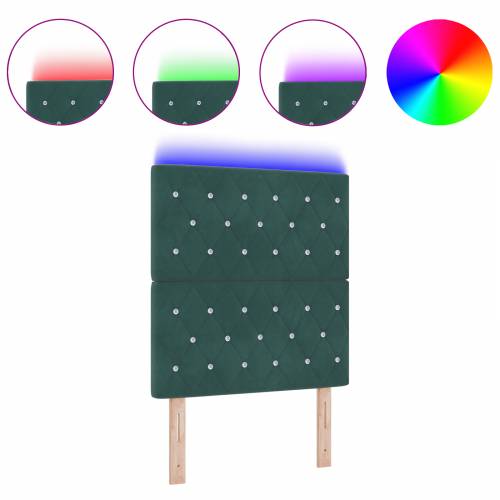 LED uzglavlje Tamnozeleno 80 cm Baršun Cijena