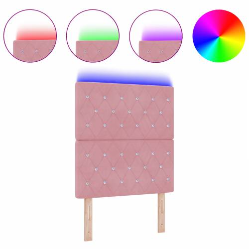 LED Uzglavlje Ružičasto 80 cm Baršun Cijena