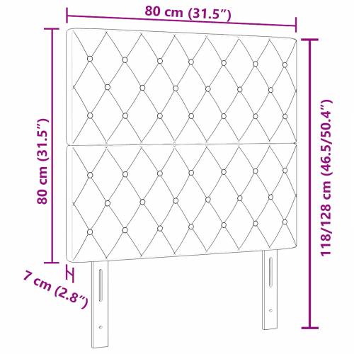 LED Uzglavlje Ružičasto 80 cm Baršun Cijena