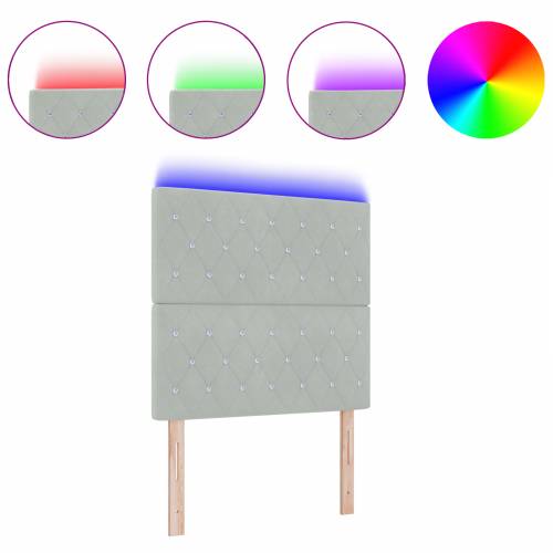 LED uzglavlje svjetlosivo 90 cm aksamin Cijena