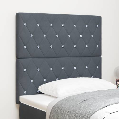 LED uzglavlje tamno sivo 90 cm baršun Cijena