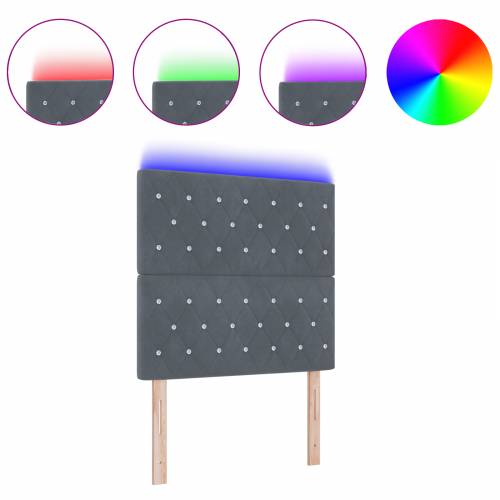LED uzglavlje tamno sivo 90 cm baršun Cijena