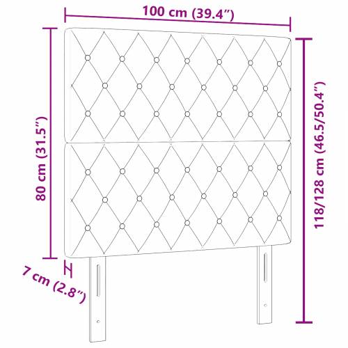 LED uzglavlje crno 100 cm baršunasto Cijena