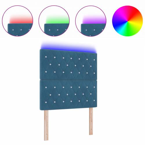 LED uzglavlje Tamno plavo 100 cm baršun Cijena