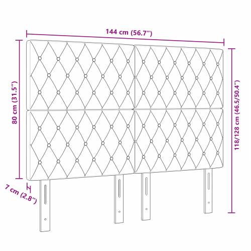 LED uzglavlje Crno 72 cm Baršun Cijena