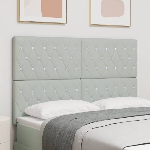 LED naslon svjetlosivi 80 cm baršun Cijena
