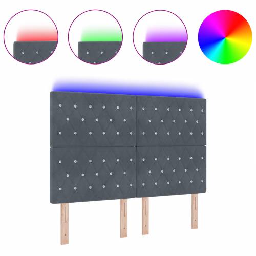 LED uzglavlje tamno sivo 80 cm baršun Cijena