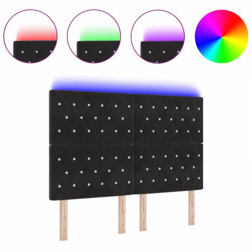 LED uzglavlje Crno 80 cm Baršunasto Cijena