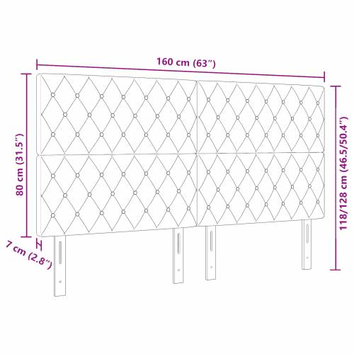 LED uzglavlje Crno 80 cm Baršunasto Cijena