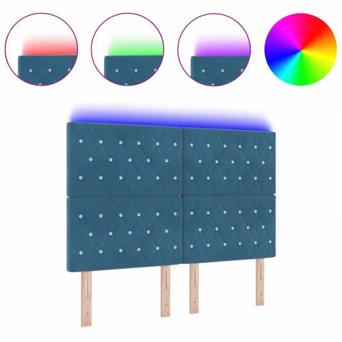 LED uzglavlje tamno plavo 80 cm baršunasto Cijena