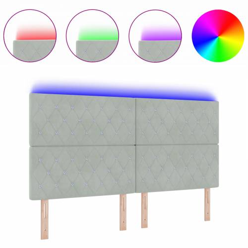 LED Uzglavlje Svjetlosivo 90 cm Baršun Cijena