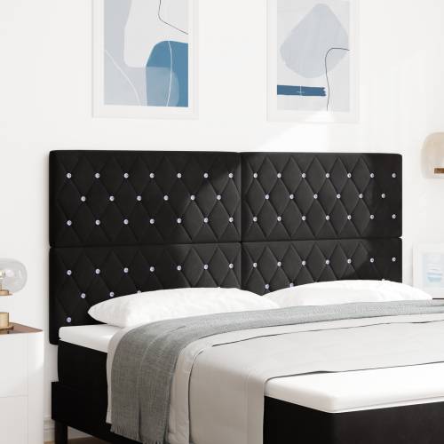 LED uzglavlje Crno 90 cm Baršun Cijena