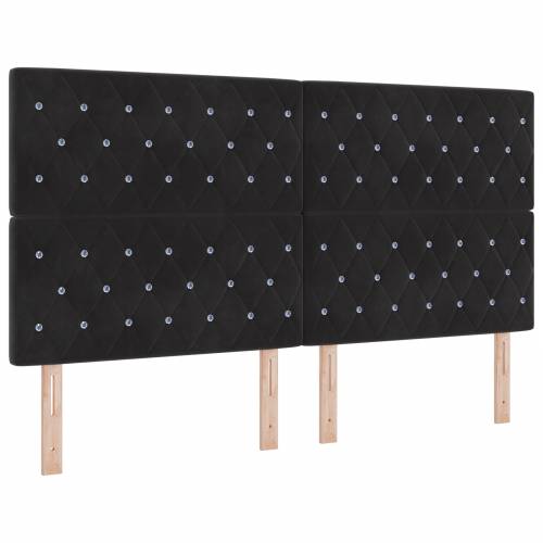 LED uzglavlje Crno 90 cm Baršun Cijena