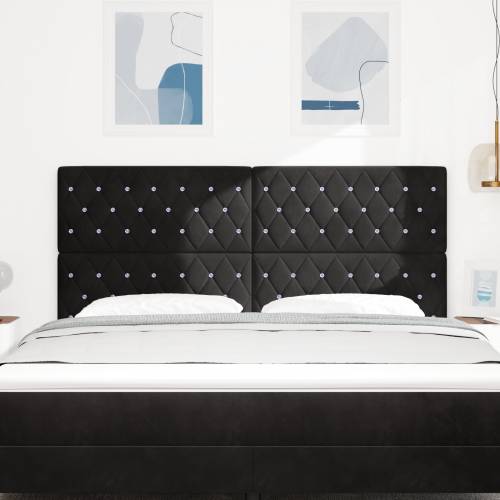 LED uzglavlje Crno 90 cm Baršun Cijena