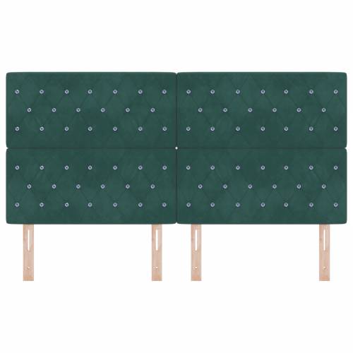 LED Uzglavlje Tamnozelena 90 cm Baršun Cijena