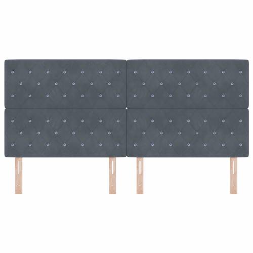LED Uzglavlje Tamno Sivo 100 cm Baršun Cijena